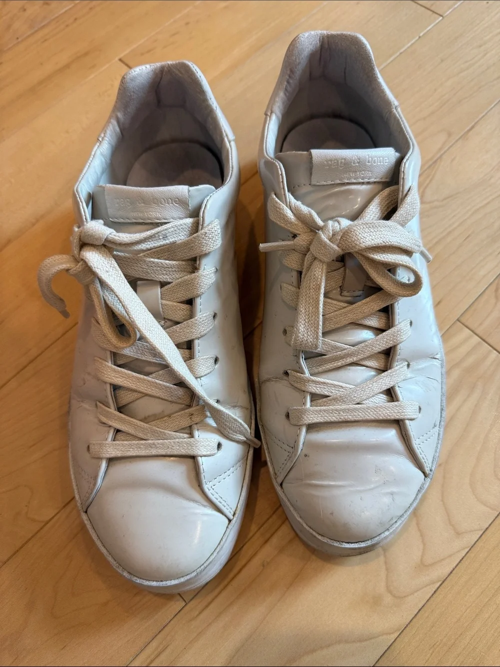 Rag & Bone RB1 Low Sneakers - Glossy White
